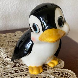 Vintage * Norcrest Japan BABY PENGUIN Ceramic BANK